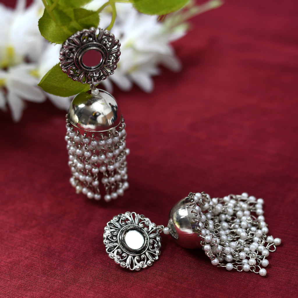 Mominos Fashion Johar Kamal Women's Earrings With Pearls Jhumkas | Grab2Buy