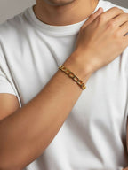 NVR Men's Gold Plated Cuff Bracelet | Grab2Buy