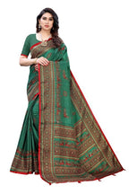 Vamika Green Mirror Work With Jhalar Khadi Silk Saree (AASHI GREEN) | Grab2Buy