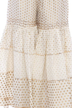 Mominos Fashion Trendy Cotton Off White Gold Print With Gota Sharara | Grab2Buy