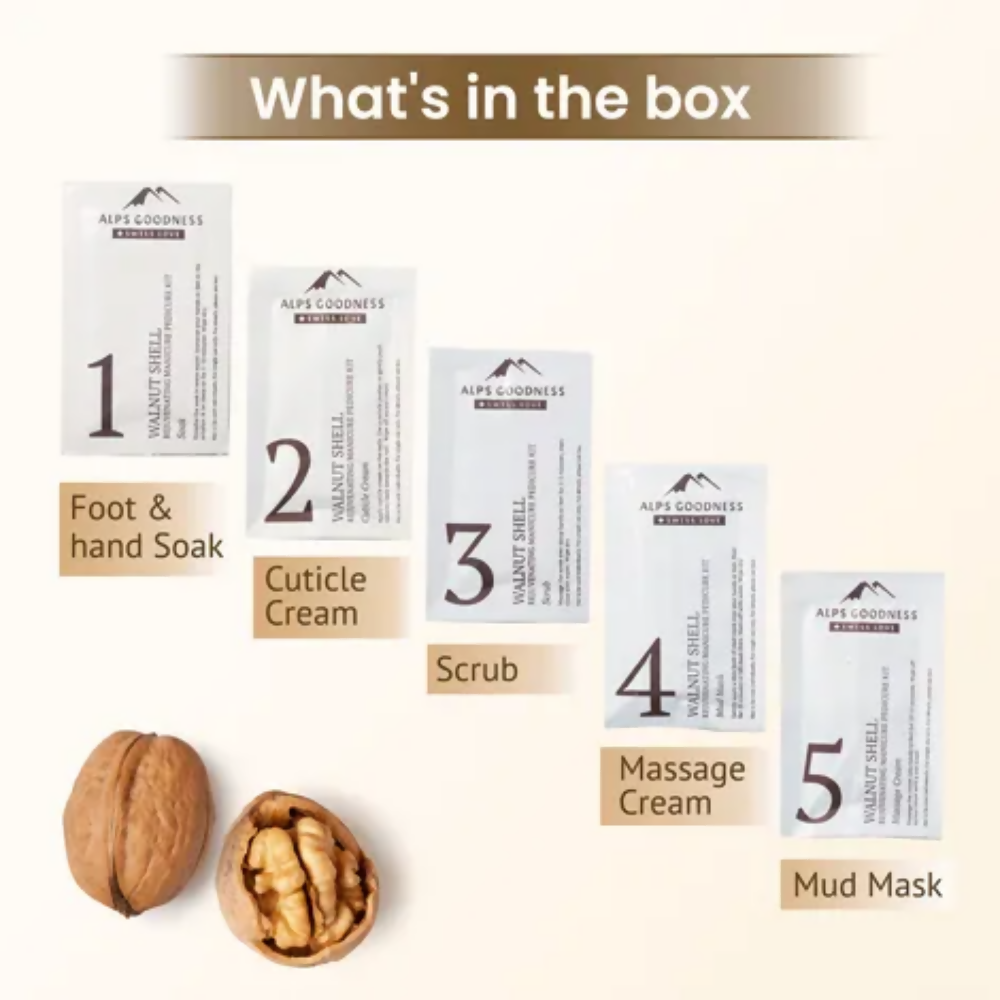Alps Goodness Walnut Shell Rejuvenating Manicure Pedicure Kit | Grab2Buy