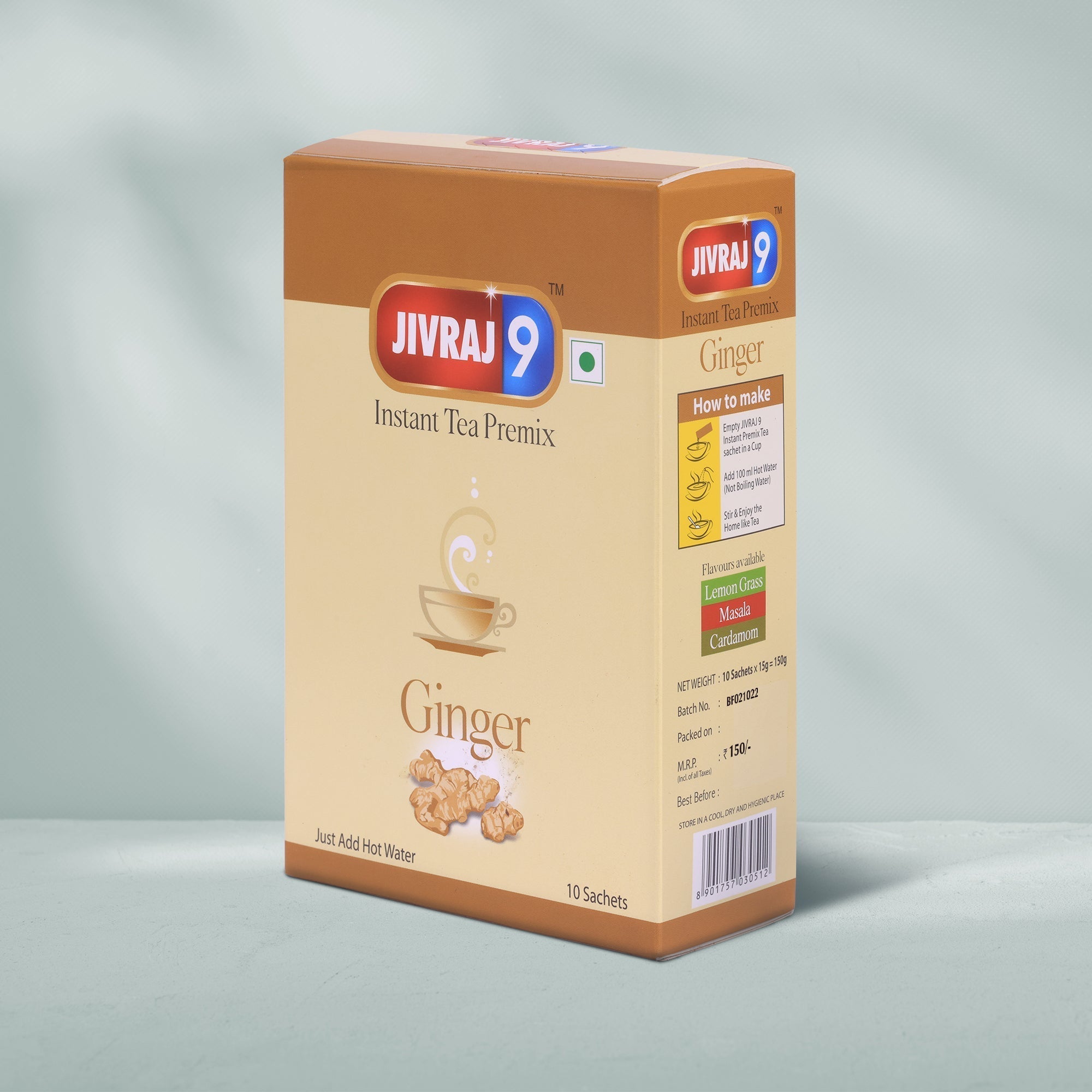 jivraj9 Tea Ginger Premix Tea Box