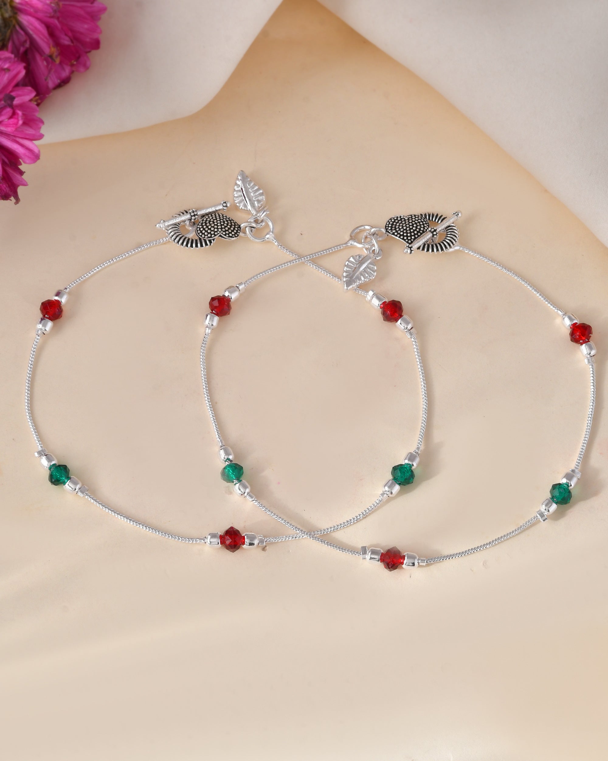 Jewels Nest Elegant Sterling Silver Designer Anklet – Adjustable & Trendy | Grab2Buy