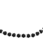 Jewels Nest Elegant Silver-Plated Black Bead Anklet – Traditional & Trendy