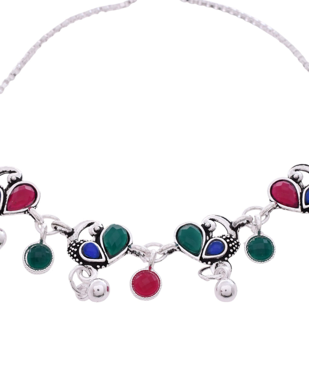 Jewels Nest Stylish Silver-Plated Designer Anklet | Grab2Buy