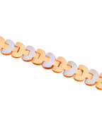 Jewels Nest Stylish Two-Tone Gold-Polished Bracelet