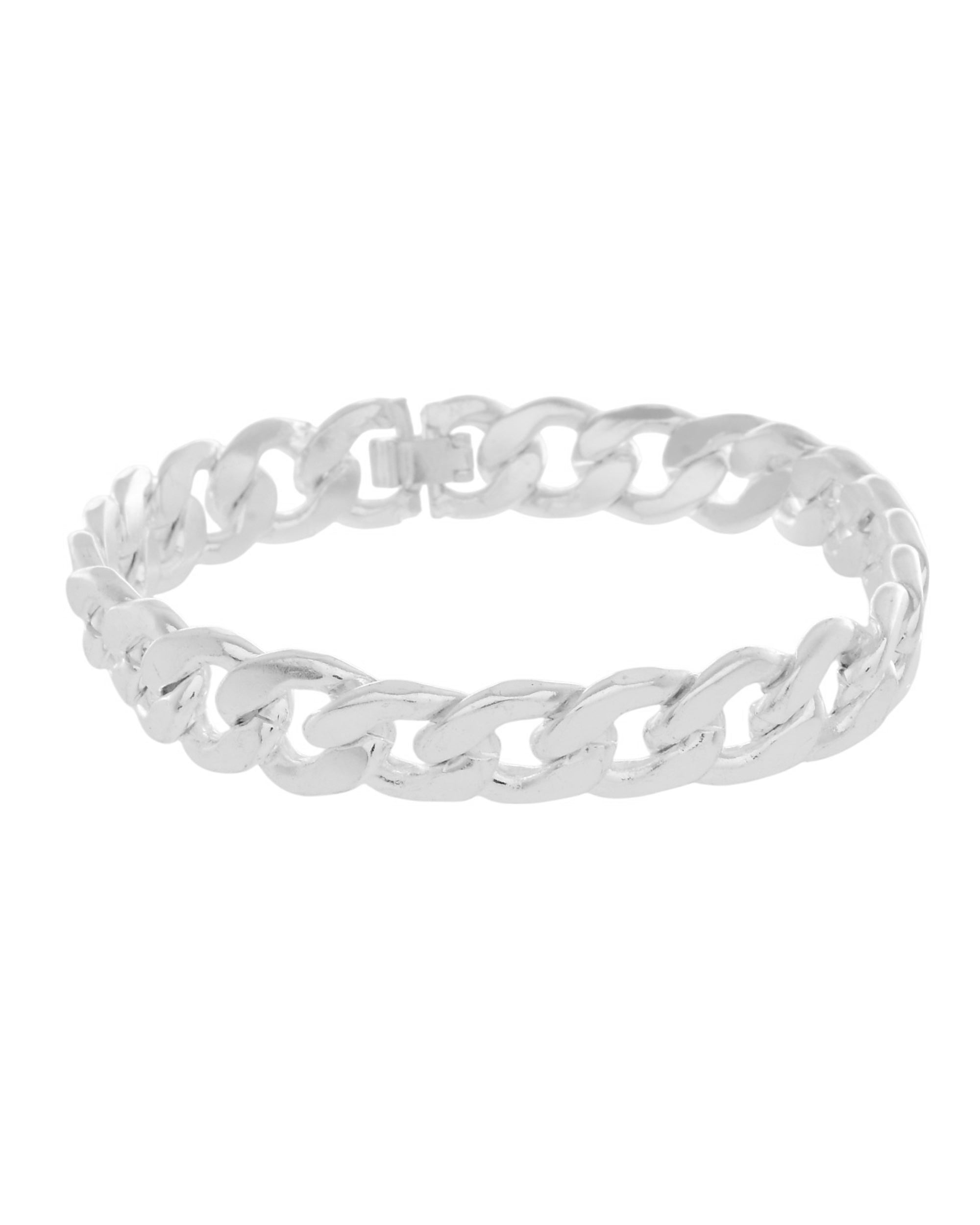 Jewels Nest Stylish Silver-Plated Chain Bracelet | Grab2Buy