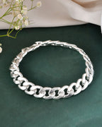 Jewels Nest Stylish Silver-Plated Chain Bracelet | Grab2Buy