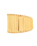 Jewels Nest Textured Vertical Line Gold Cuff Bracelet | Grab2Buy