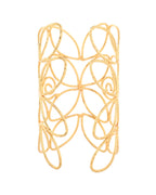 Jewels Nest Statement Gold Cutout Leaf Cuff Bracelet | Grab2Buy