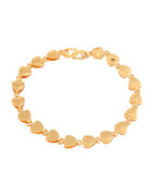 Jewels Nest Elegant Fancy Gold Bracelet with Heart-Shaped Links | Grab2Buy