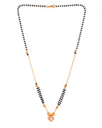 Jewels Nest Traditional Black Beaded Mangalsutra with Geometric Stone Pendant