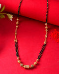 Jewels Nest Gold-Plated Traditional Double-Line Mangalsutra with Barrel Pendant