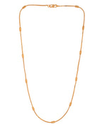 Jewels Nest Classic Golden Chain with Knurled Cylinder Detailing