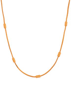 Jewels Nest Classic Golden Chain with Knurled Cylinder Detailing