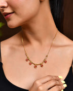 Jewels Nest Love-Inspired Gold Chain with Dainty Heart Drops