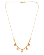 Jewels Nest Love-Inspired Gold Chain with Dainty Heart Drops