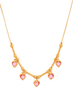 Jewels Nest Love-Inspired Gold Chain with Dainty Heart Drops