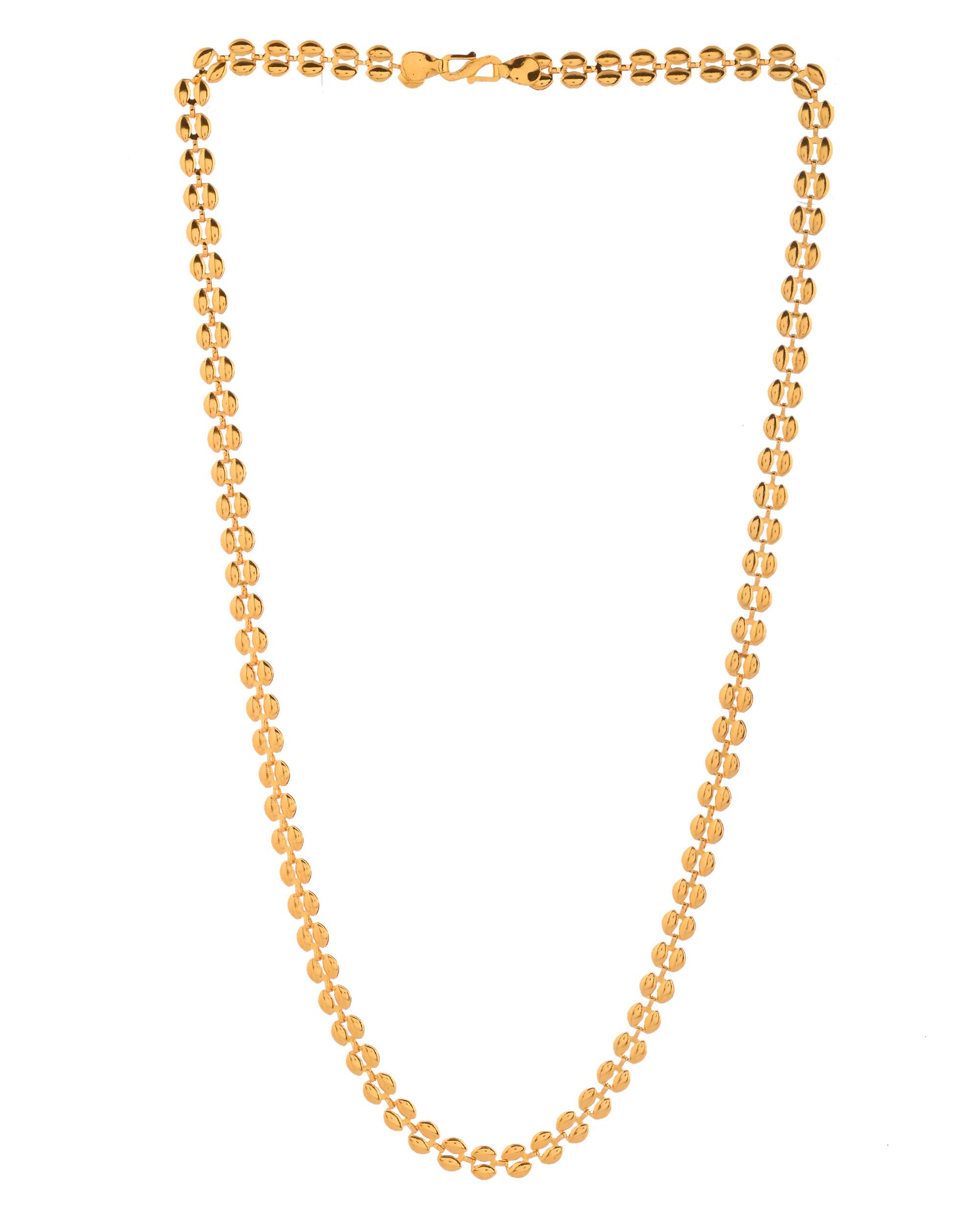 Jewels Nest Statement Gold-Plated Chain with Smooth Rounded Beads | Grab2Buy
