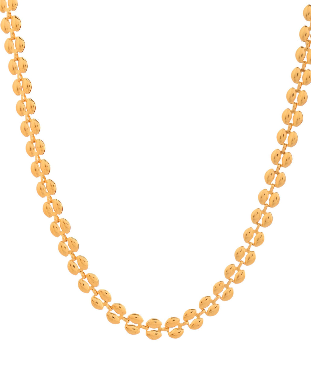 Jewels Nest Statement Gold-Plated Chain with Smooth Rounded Beads | Grab2Buy