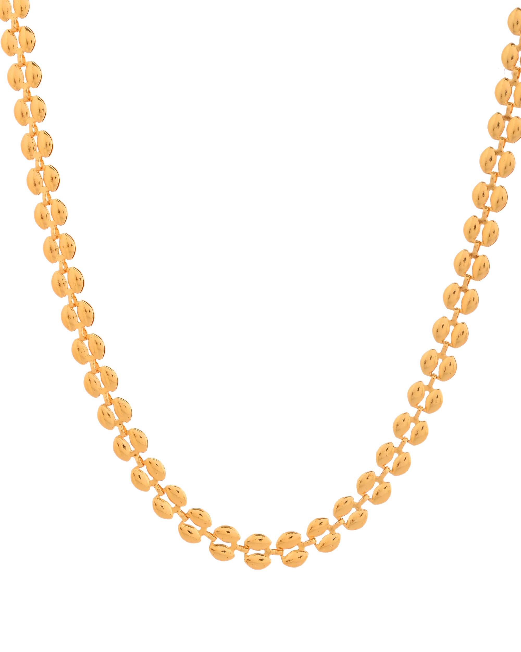 Jewels Nest Statement Gold-Plated Chain with Smooth Rounded Beads | Grab2Buy