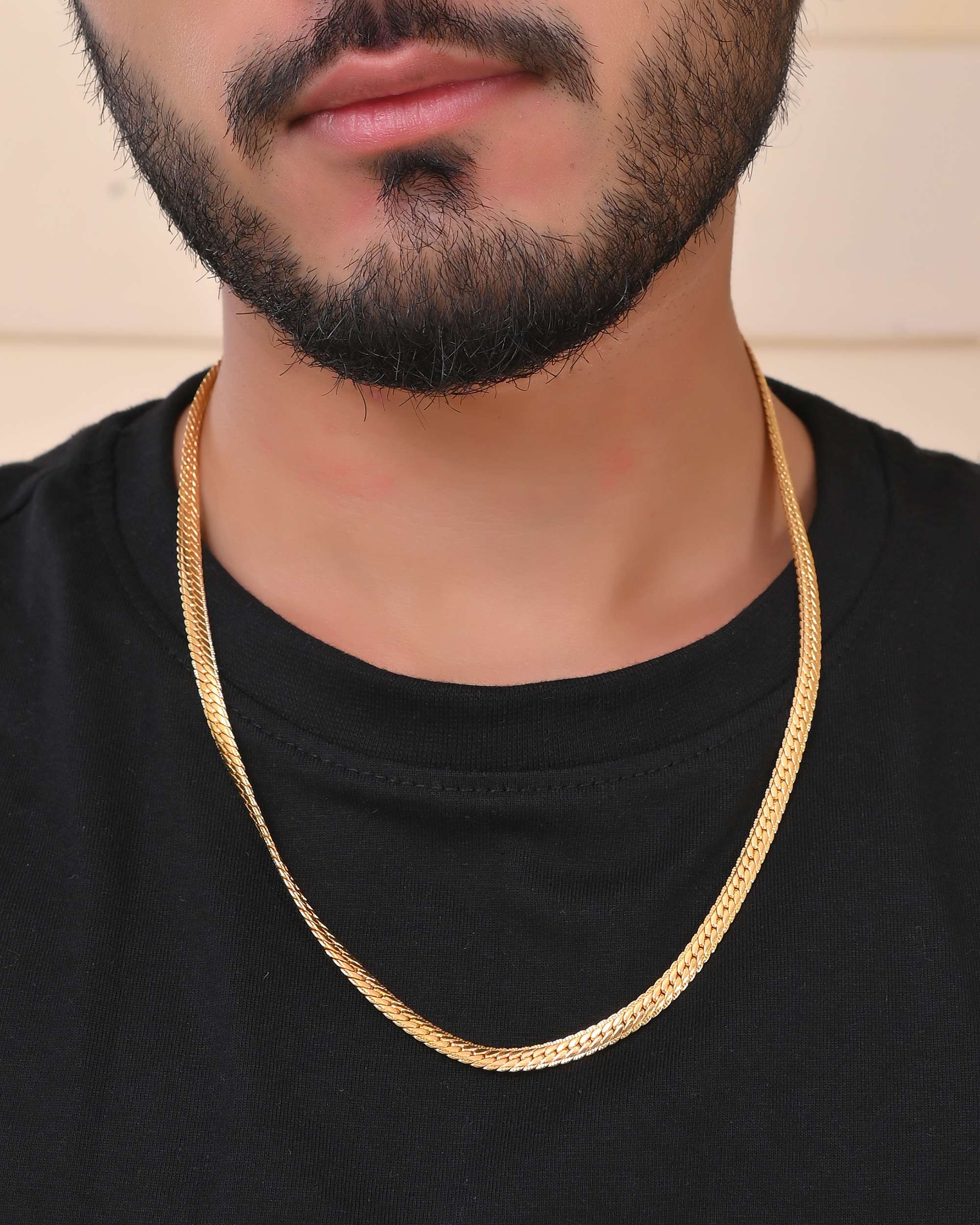 Jewels Nest Gold - Plated Flat Snake Chain | Grab2Buy