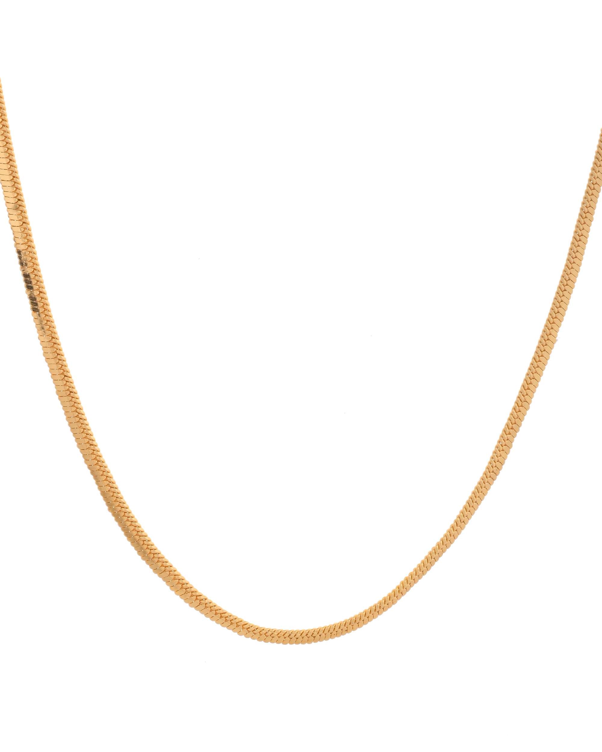 Jewels Nest Gold - Plated Flat Snake Chain | Grab2Buy