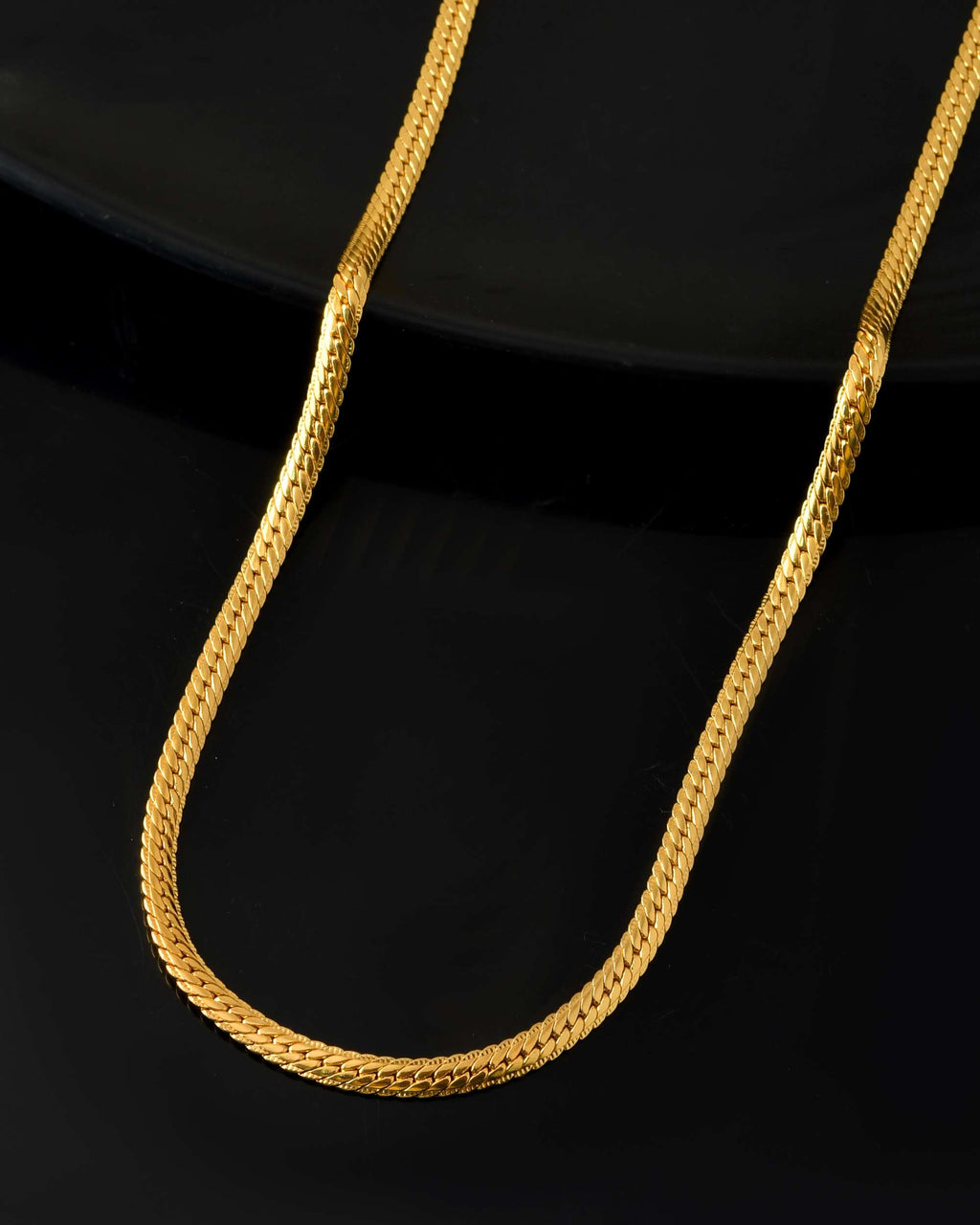 Jewels Nest Gold - Plated Flat Snake Chain | Grab2Buy