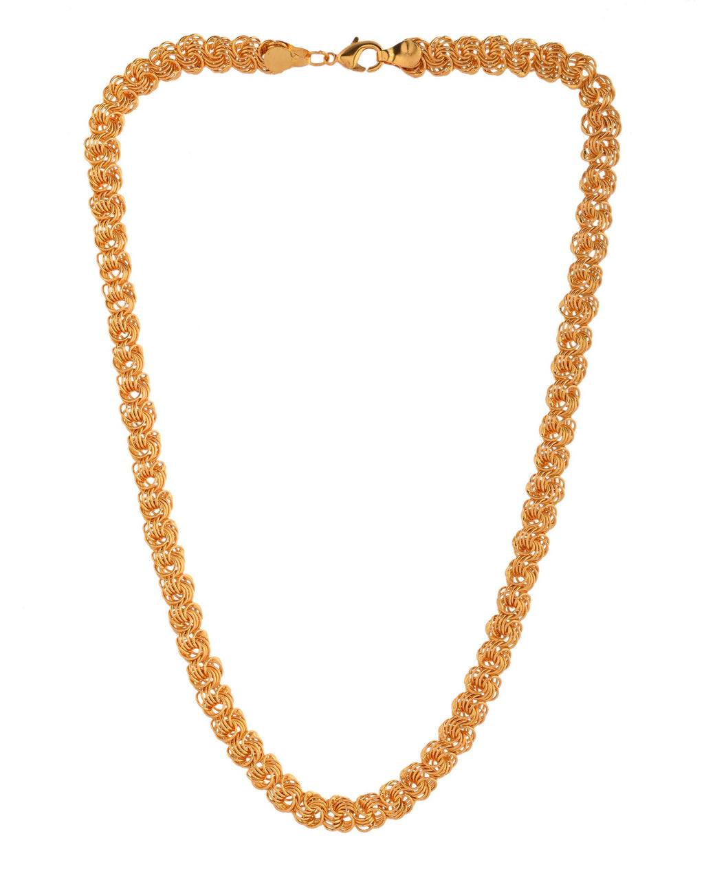 Jewels Nest Designer Spiral Knot Gold Chain – Heavy & Elegant