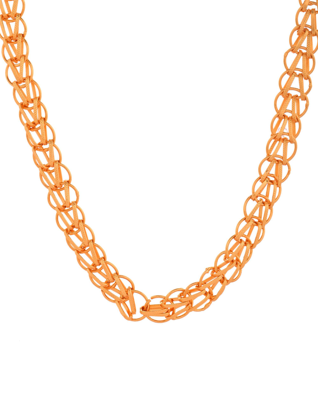 Jewels Nest Heavy Look Gold Chain with Dual-Layer Design
