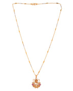 Jewels Nest Traditional Gold-Tone Pendant Chain with Ruby Accents