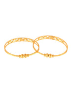 Jewels Nest Gold-Plated Crystal Studded Adjustable Bangle Set For Women | Grab2Buy