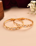 Jewels Nest Gold-Plated Crystal Studded Adjustable Bangle Set For Women | Grab2Buy