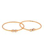 Jewels Nest Gold Plated Textured Finish Bangles Set For Women – Daily Wear | Grab2Buy