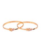 Jewels Nest Gold Plated Heart Design Bangles Set For Women – Elegant Party & Festive Wear | Grab2Buy