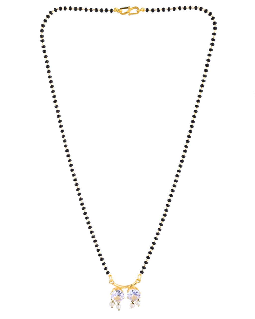 Jewels Nest Minimal Gold-Plated White Stone Mangalsutra For Women | Grab2Buy