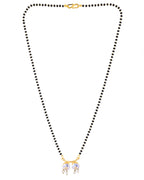 Jewels Nest Minimal Gold-Plated White Stone Mangalsutra For Women | Grab2Buy