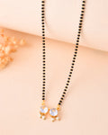 Jewels Nest Minimal Gold-Plated White Stone Mangalsutra For Women | Grab2Buy