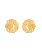 Jewels Nest Gold-Tone Textured Spiral Ear Cuff For Women | Modern Statement Jewellery | Grab2Buy