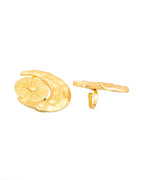 Jewels Nest Gold-Tone Textured Spiral Ear Cuff For Women | Modern Statement Jewellery | Grab2Buy