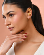 Jewels Nest Gold-Tone Butterfly Motif Linear Drop Earrings For Women | Minimal Elegant Jewellery | Grab2Buy