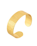 Jewels Nest Gold-Tone Anti- Tarnish Leaf Textured Wide Cuff Bangle For Women | Grab2Buy