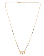 Jewels Nest Sleek Crystal Drop Gold-Polished Mangal Sutra