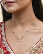 Jewels Nest Floral Bloom Gold-Polished Mangal Sutra | Grab2Buy