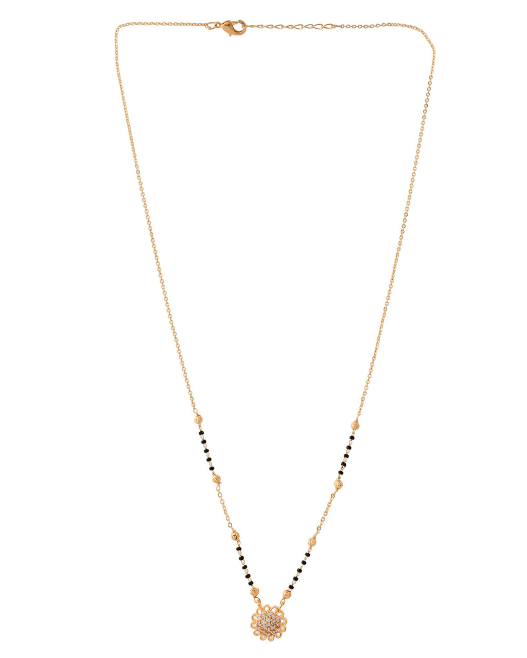 Jewels Nest Floral Bloom Gold-Polished Mangal Sutra | Grab2Buy