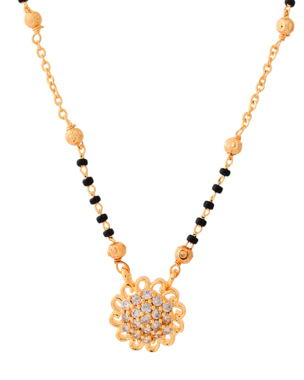 Jewels Nest Floral Bloom Gold-Polished Mangal Sutra | Grab2Buy
