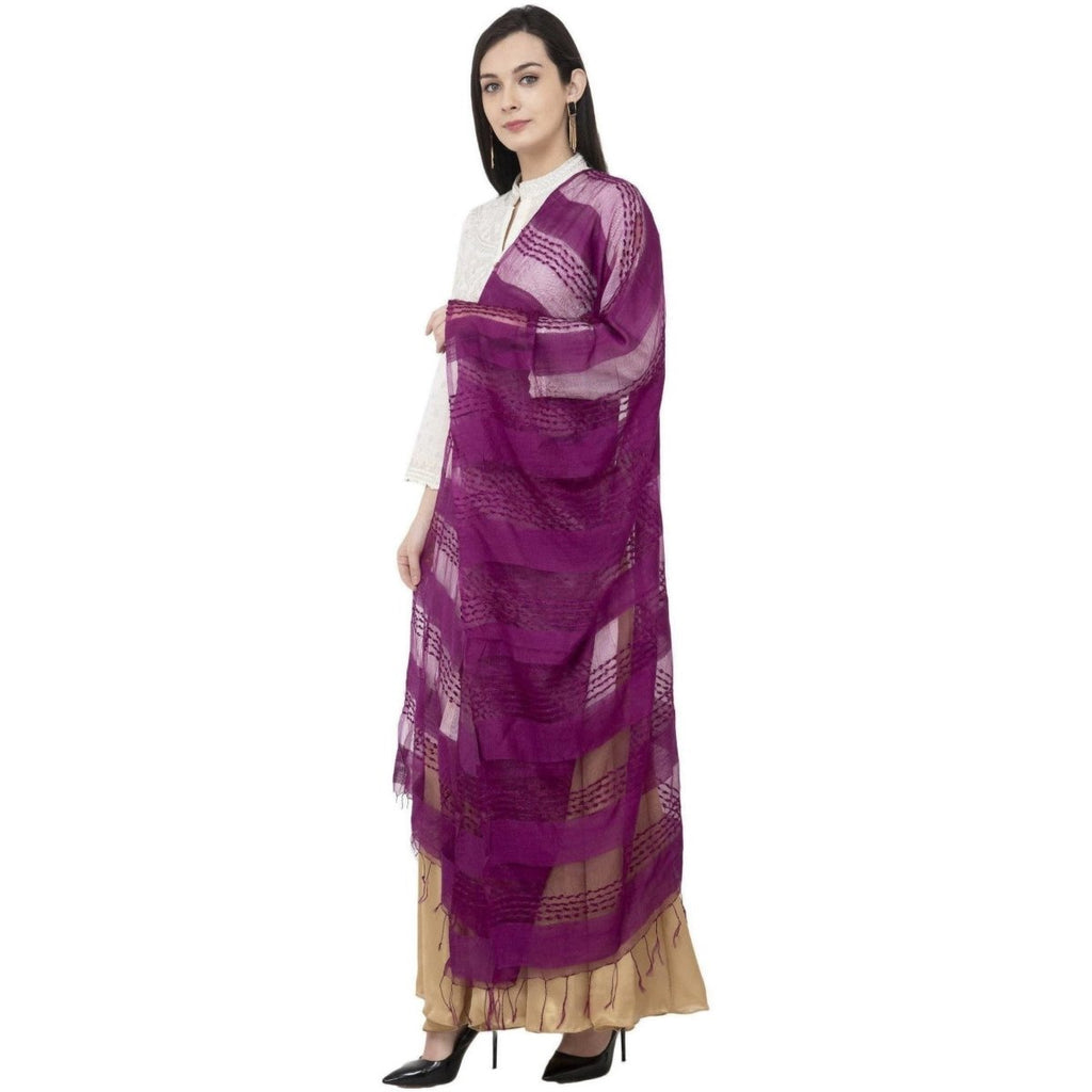 A R Silk Payal Plan Regular Dupatta Purple Color Dupatta or Chunni | Grab2Buy