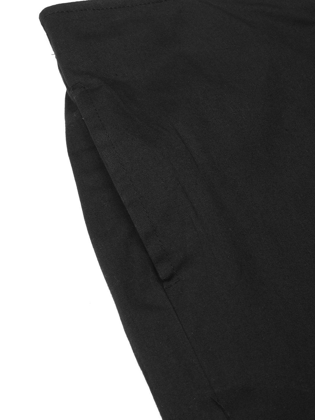 Jompers Women Black Smart Slim Fit Solid Bottom Flared Trousers | Grab2Buy