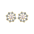 J Pearls Sun Flower Earrings - Real Pearl Jewelry | Grab2Buy