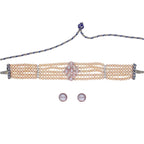 J Pearls Jaahnavi 5 Lines Round Pearl Choker - Real Pearl Jewelry | Grab2Buy